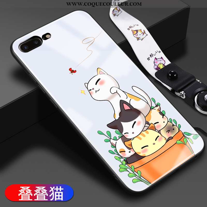 Étui iPhone 8 Plus Créatif Tout Compris Personnalité, Coque iPhone 8 Plus Dessin Animé Miroir Verte