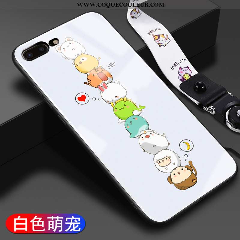 Étui iPhone 8 Plus Créatif Tout Compris Personnalité, Coque iPhone 8 Plus Dessin Animé Miroir Verte