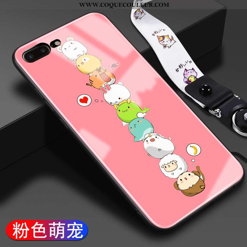 Étui iPhone 8 Plus Créatif Tout Compris Personnalité, Coque iPhone 8 Plus Dessin Animé Miroir Verte