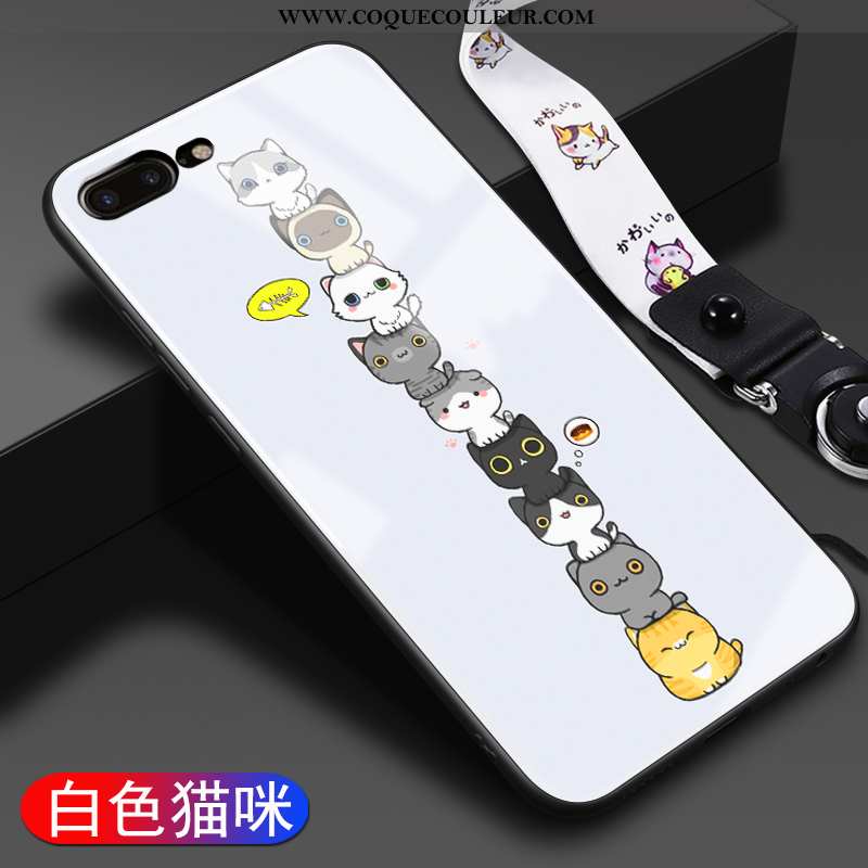 Étui iPhone 8 Plus Créatif Tout Compris Personnalité, Coque iPhone 8 Plus Dessin Animé Miroir Verte