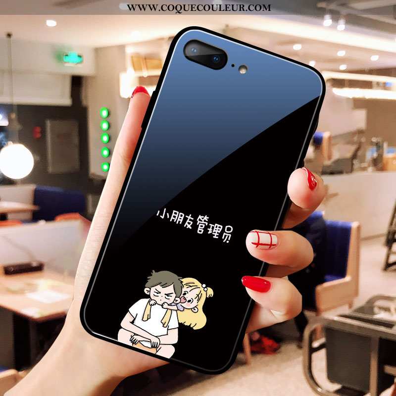 Étui iPhone 8 Plus Créatif Noir Téléphone Portable, Coque iPhone 8 Plus Dessin Animé Personnalité