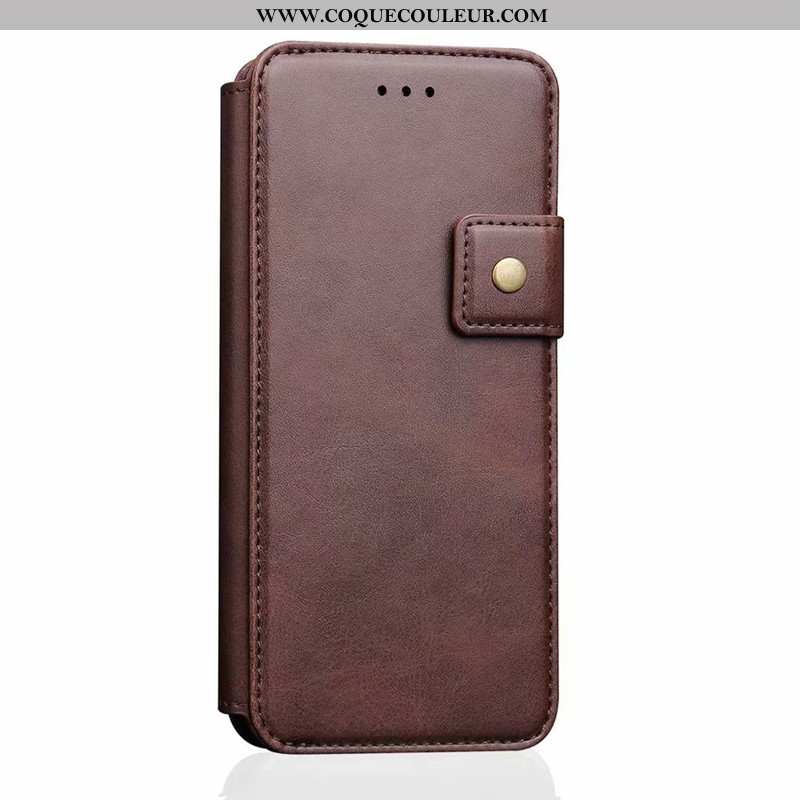 Housse iPhone 8 Plus Créatif Étui, Étui iPhone 8 Plus Cuir Incassable Marron