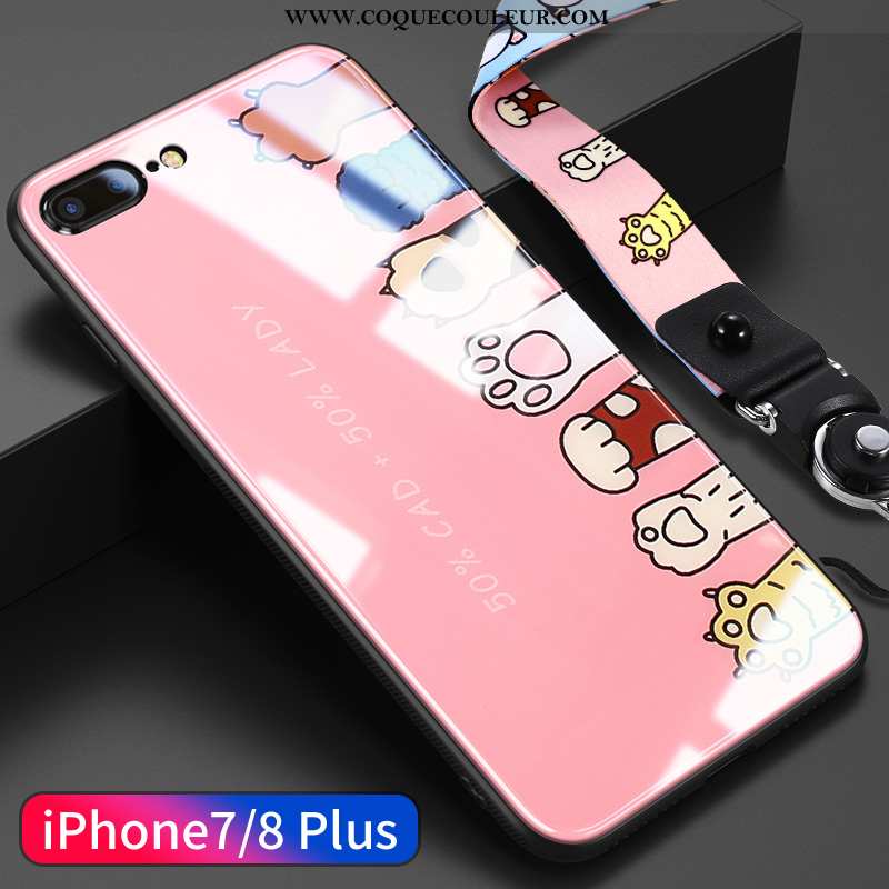 Housse iPhone 8 Plus Dessin Animé Légère Net Rouge, Étui iPhone 8 Plus Charmant Jaune