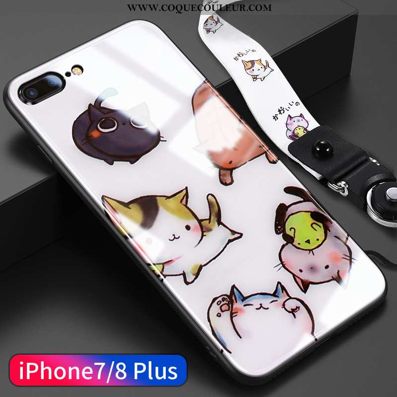 Housse iPhone 8 Plus Dessin Animé Légère Net Rouge, Étui iPhone 8 Plus Charmant Jaune