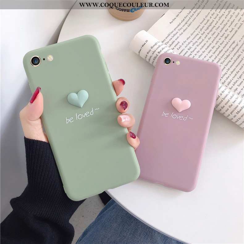 Coque iPhone 8 Fluide Doux Amour Protection, Housse iPhone 8 Mode Dimensionnel Rose