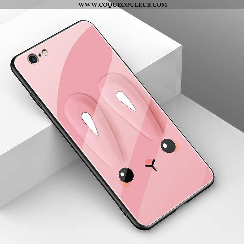 Coque iPhone 8 Ultra Créatif Verre, Housse iPhone 8 Légère Dessin Animé Rose