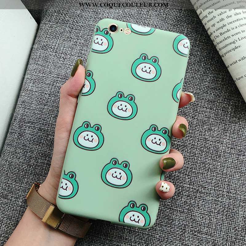 Coque iPhone 8 Dessin Animé Téléphone Portable Vert, Housse iPhone 8 Fluide Doux Verte