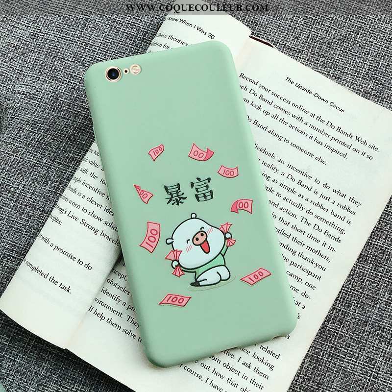 Coque iPhone 8 Dessin Animé Téléphone Portable Vert, Housse iPhone 8 Fluide Doux Verte