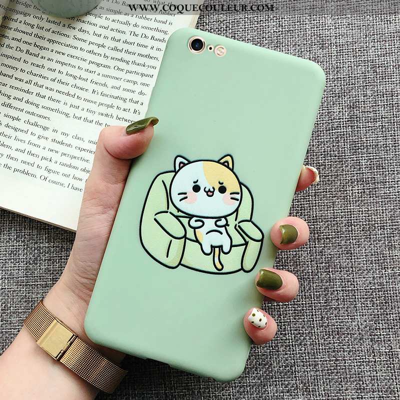 Coque iPhone 8 Dessin Animé Téléphone Portable Vert, Housse iPhone 8 Fluide Doux Verte