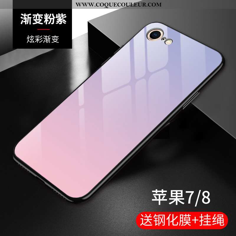 Étui iPhone 8 Silicone Tendance Violet, Coque iPhone 8 Protection Créatif Violet