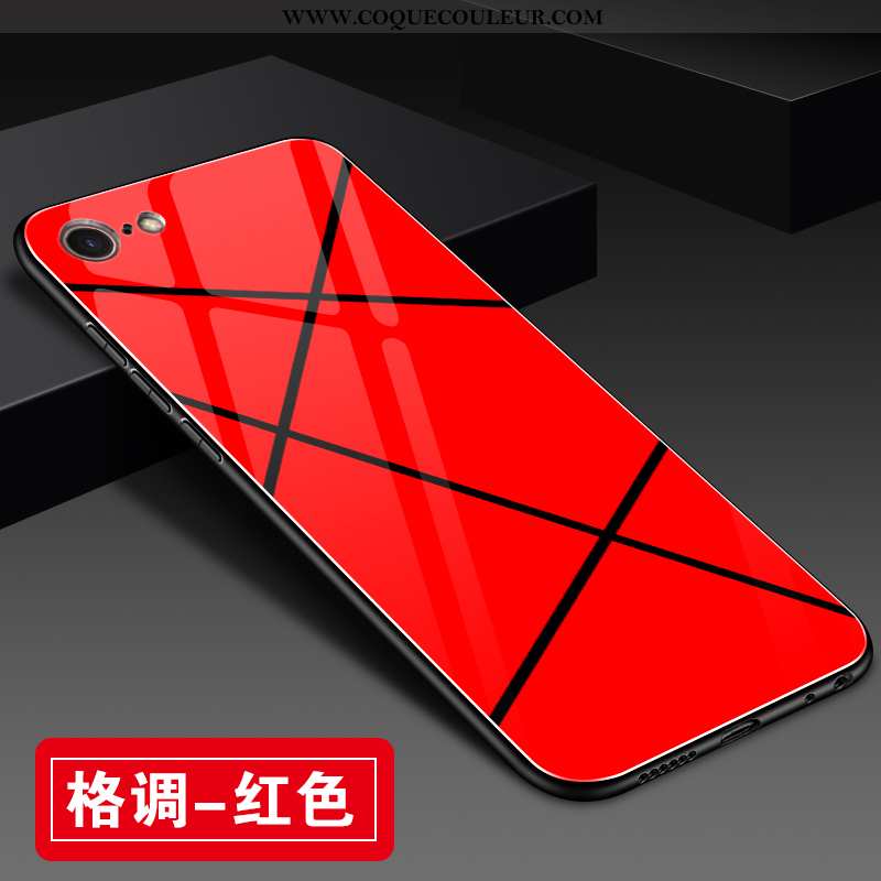 Étui iPhone 8 Créatif Coque Verre, iPhone 8 Tendance Net Rouge