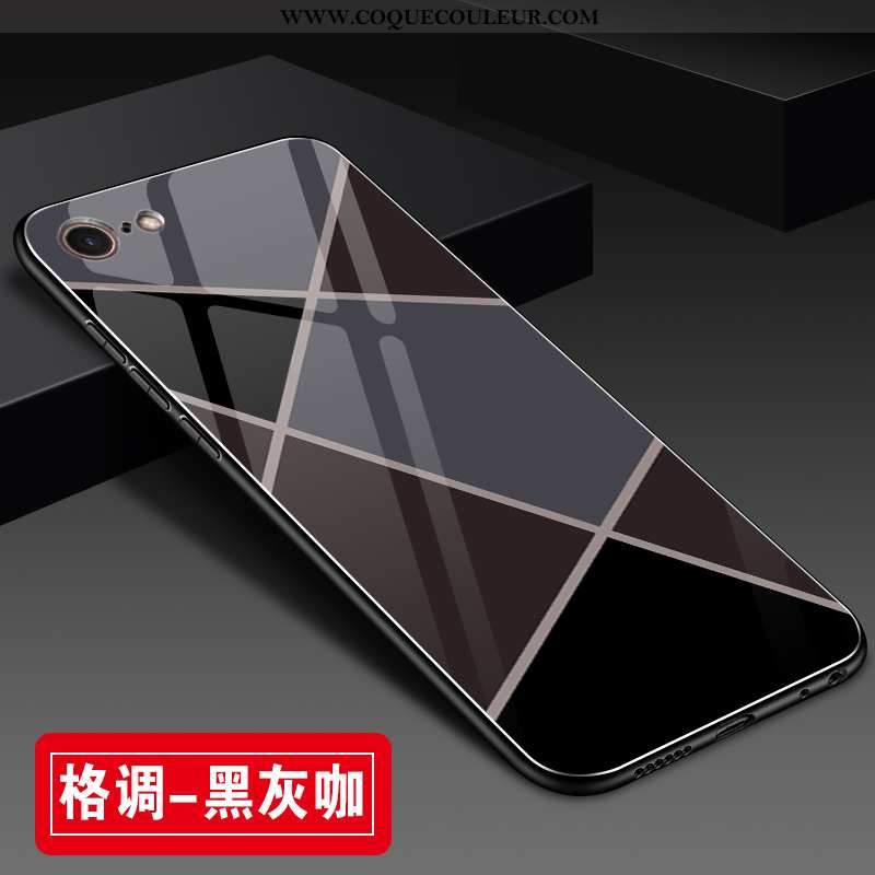 Étui iPhone 8 Créatif Coque Verre, iPhone 8 Tendance Net Rouge