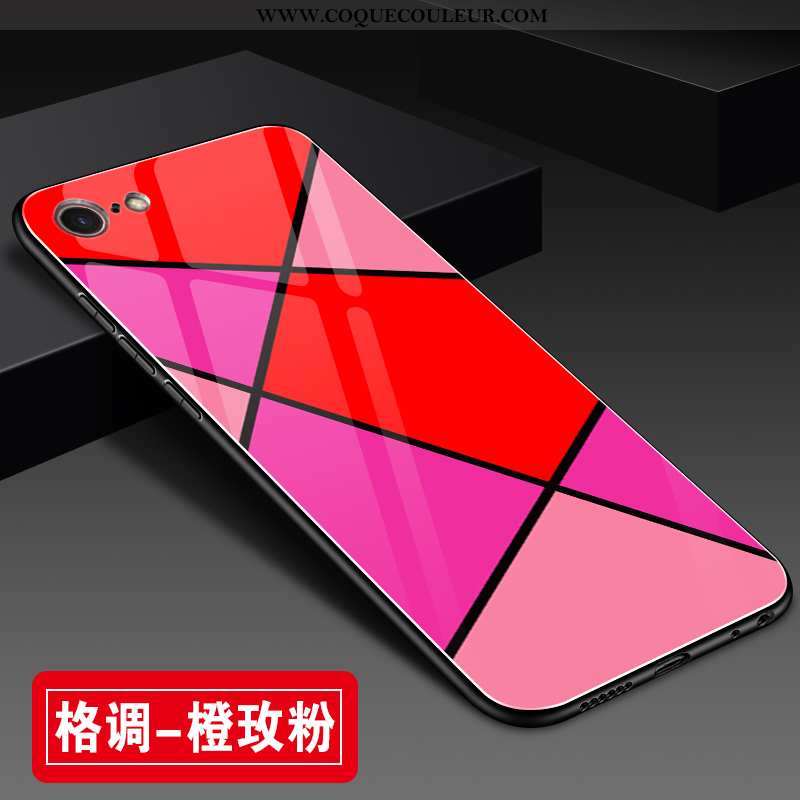 Étui iPhone 8 Créatif Coque Verre, iPhone 8 Tendance Net Rouge