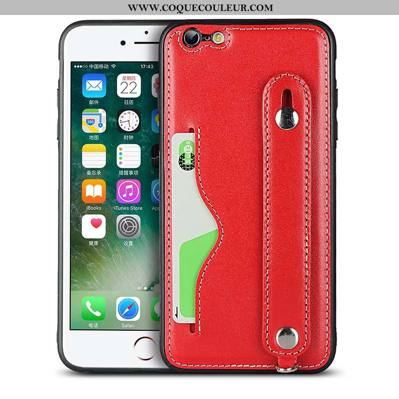 Coque iPhone Se (nouveau) Cuir Véritable Rouge Tout Compris, Housse iPhone Se (nouveau) Protection S