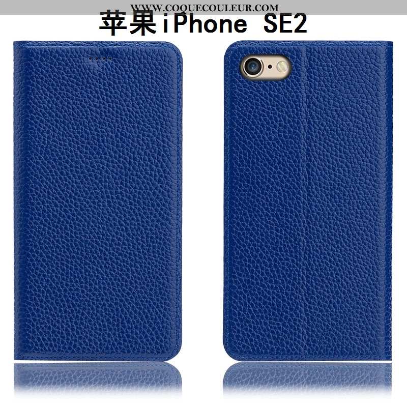 Étui iPhone Se (nouveau) Cuir Véritable Téléphone Portable Housse, Coque iPhone Se (nouveau) Protect