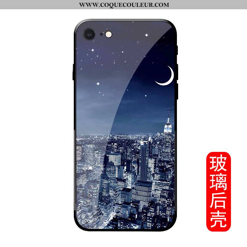 Coque iPhone Se (nouveau) Dessin Animé Créatif Verre, Housse iPhone Se (nouveau) Silicone Téléphone 