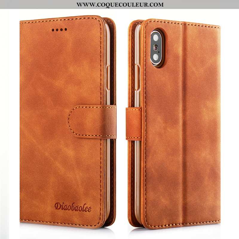 Coque iPhone X Silicone Élégant Tout Compris, Housse iPhone X Protection Marron