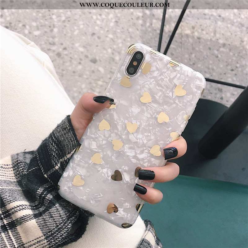 Étui iPhone X Fluide Doux Or, Coque iPhone X Blanc Blanche