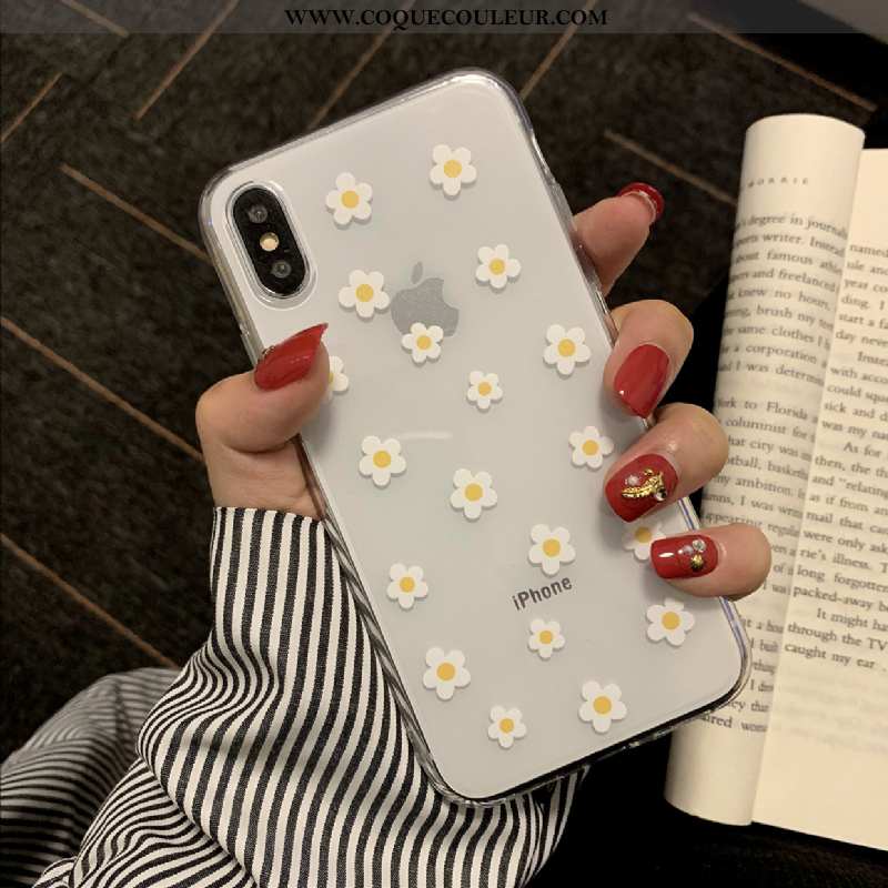 Étui iPhone X Silicone Téléphone Portable Blanc, Coque iPhone X Transparent Incassable Blanche