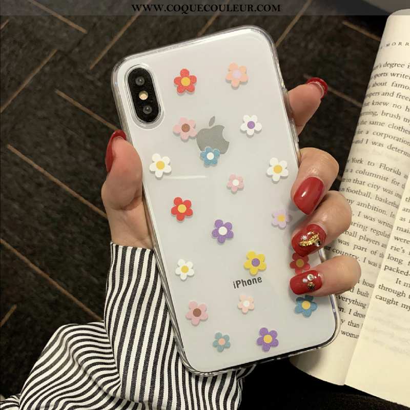 Étui iPhone X Silicone Téléphone Portable Blanc, Coque iPhone X Transparent Incassable Blanche