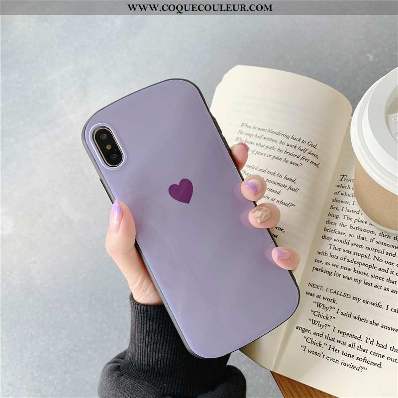 Housse iPhone X Protection Étui Téléphone Portable, iPhone X Personnalité Silicone Violet