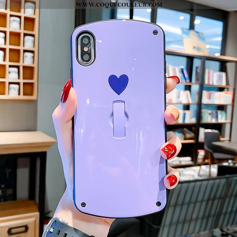 Coque iPhone X Créatif Support Tout Compris, Housse iPhone X Tendance Amour Rose