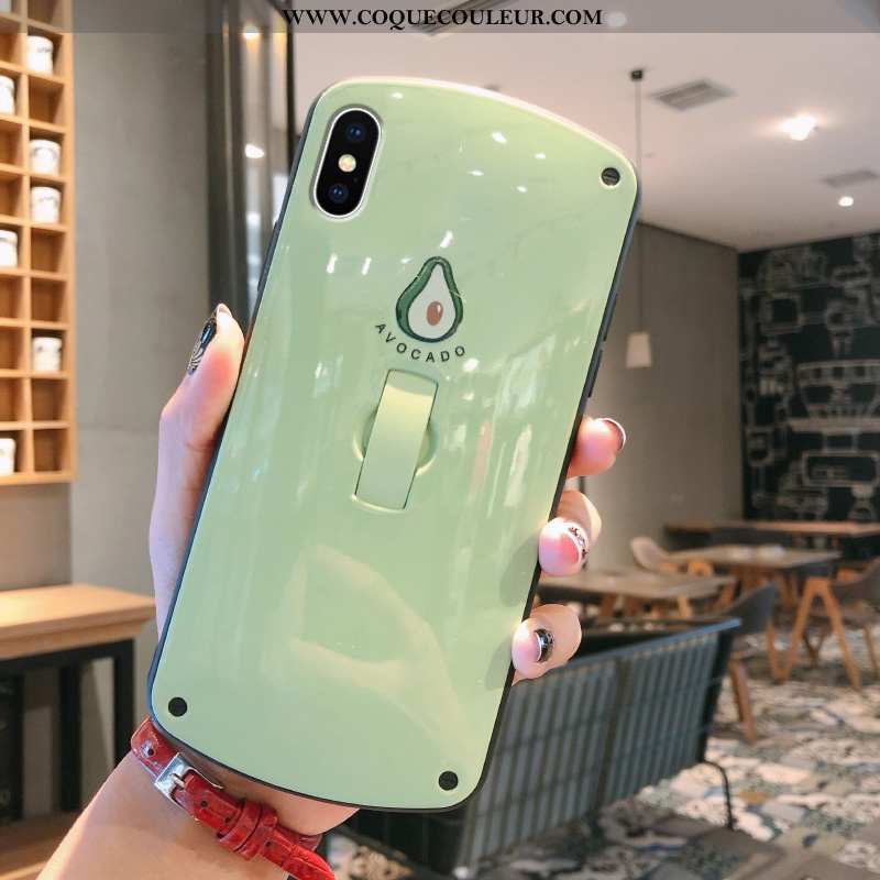 Étui iPhone X Personnalité Coque Vert, iPhone X Créatif Téléphone Portable Verte