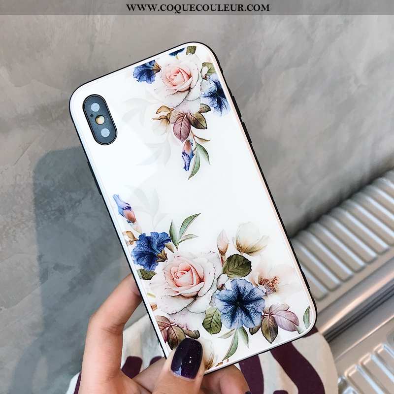 Housse iPhone X Élégant Coque Beau, Étui iPhone X Silicone Tempérer Noir