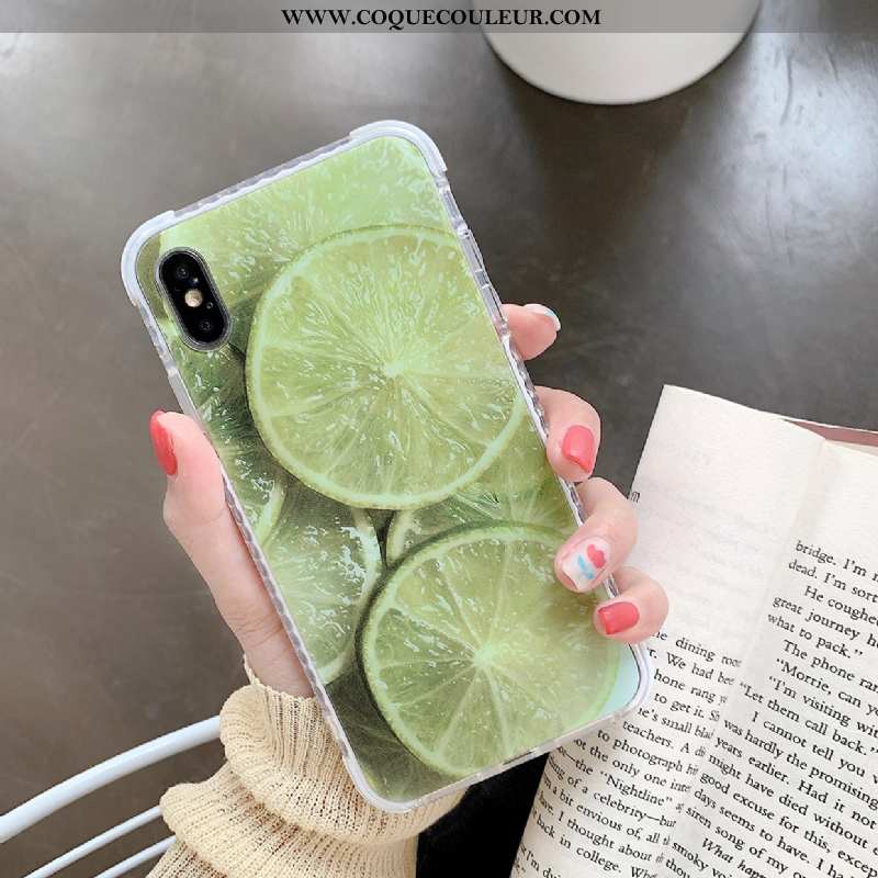 Coque iPhone X Créatif Personnalité Coque, Housse iPhone X Tendance Incassable Verte