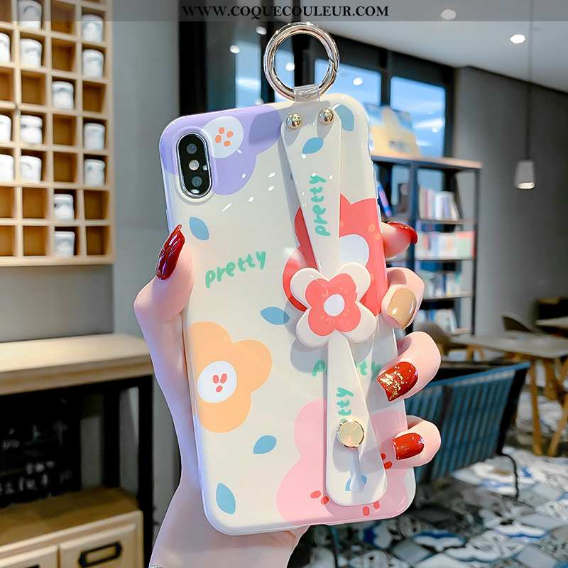 Coque iPhone X Dessin Animé Incassable Créatif, Housse iPhone X Fluide Doux Blanche