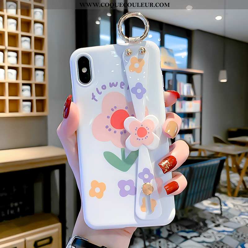 Coque iPhone X Dessin Animé Incassable Créatif, Housse iPhone X Fluide Doux Blanche