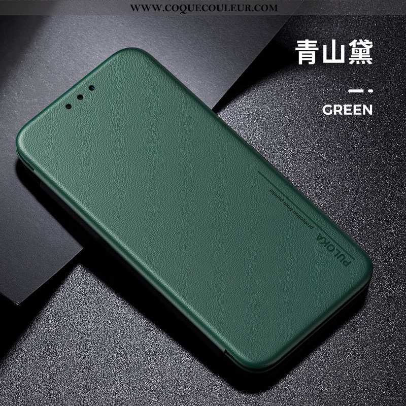 Housse iPhone X Légère Téléphone Portable Vert, Étui iPhone X Cuir Protection Turquoise