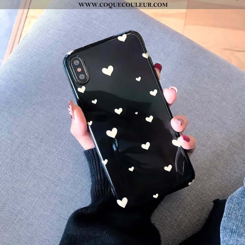Étui iPhone X Silicone Téléphone Portable Noir, Coque iPhone X Tendance Noir