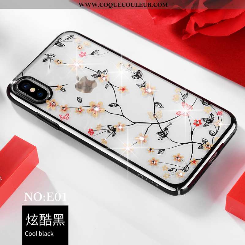 Étui iPhone X Luxe Légère Noir, Coque iPhone X Transparent Nouveau Noir