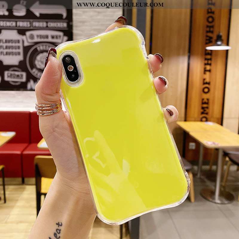 Housse iPhone X Protection Créatif Couleur Unie, Étui iPhone X Personnalité Antidérapant Rouge