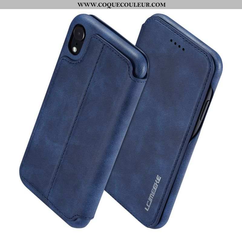 Coque iPhone Xr Légère Protection, Housse iPhone Xr Cuir Tout Compris Rouge