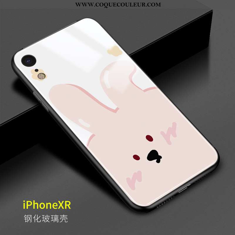 Housse iPhone Xr Dessin Animé Rose Coque, Étui iPhone Xr Charmant Tout Compris