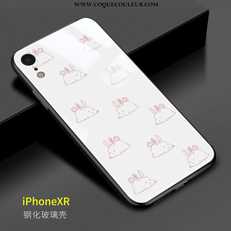 Housse iPhone Xr Dessin Animé Rose Coque, Étui iPhone Xr Charmant Tout Compris