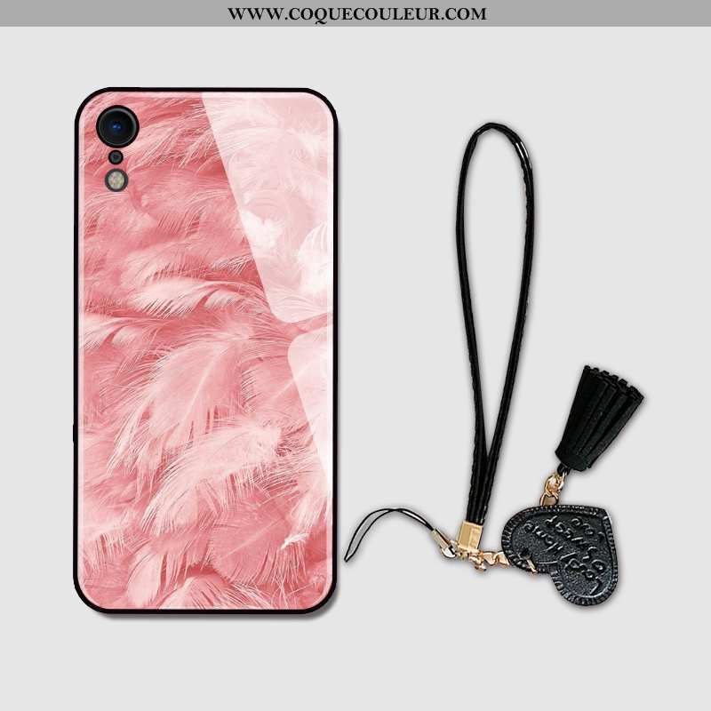 Étui iPhone Xr Personnalité Rose Incassable, Coque iPhone Xr Créatif Téléphone Portable