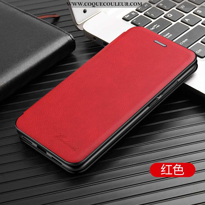 Étui iPhone Xr Protection Rouge Silicone, Coque iPhone Xr Cuir Tout Compris