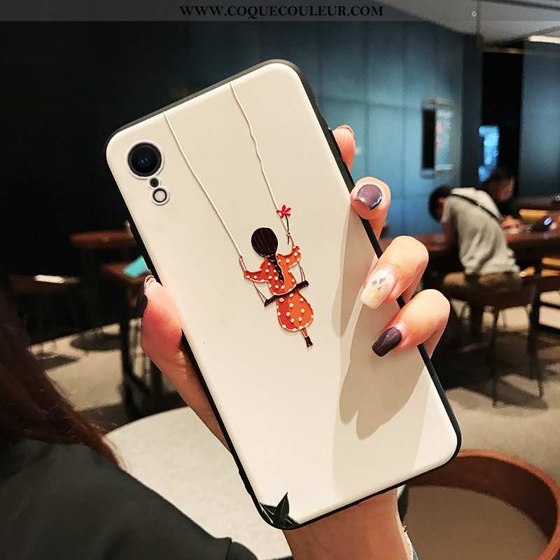 Étui iPhone Xr Tendance Frais Téléphone Portable, Coque iPhone Xr Légère Blanche