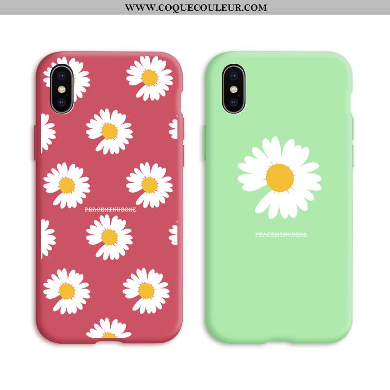 Coque iPhone Xs Max Créatif Silicone Mode, Housse iPhone Xs Max Fluide Doux Téléphone Portable Rouge