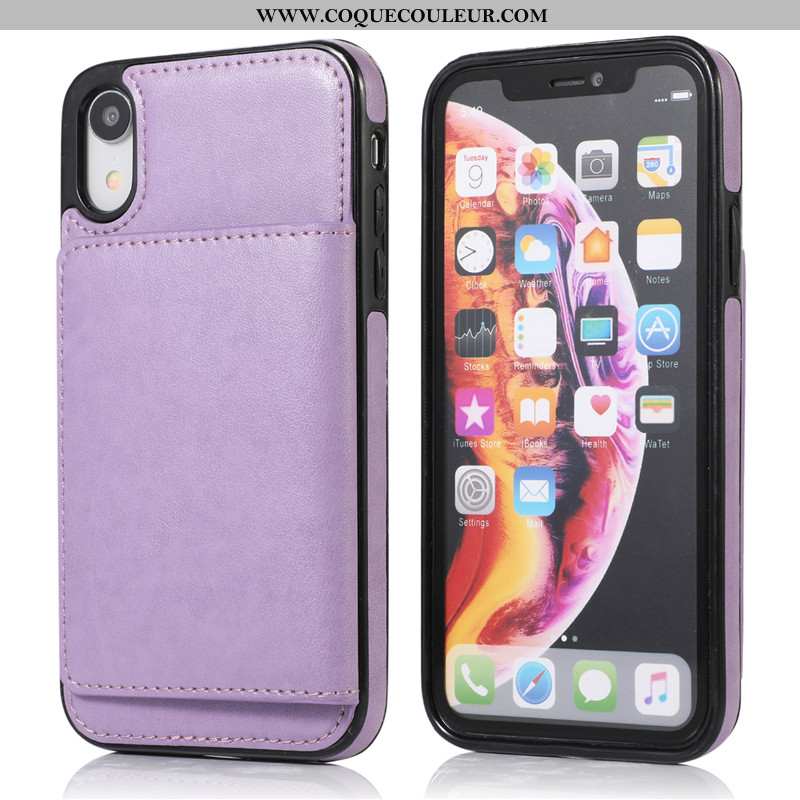 Coque iPhone Xs Max Cuir Portefeuille Rose, Housse iPhone Xs Max Créatif Sac Carte Rose