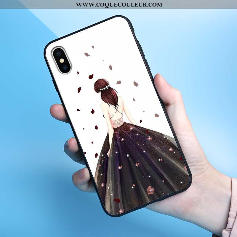 Coque iPhone Xs Max Verre Miroir Coque, Housse iPhone Xs Max Téléphone Portable Beau Rouge