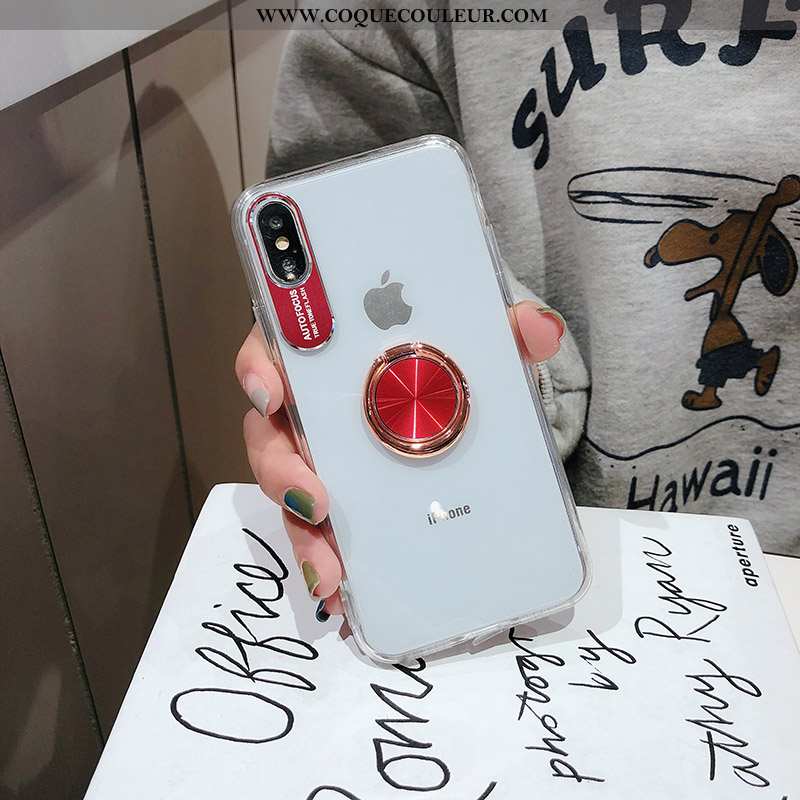 Housse iPhone Xs Max Transparent Une Agrafe À Bord, Étui iPhone Xs Max Créatif Bleu Foncé