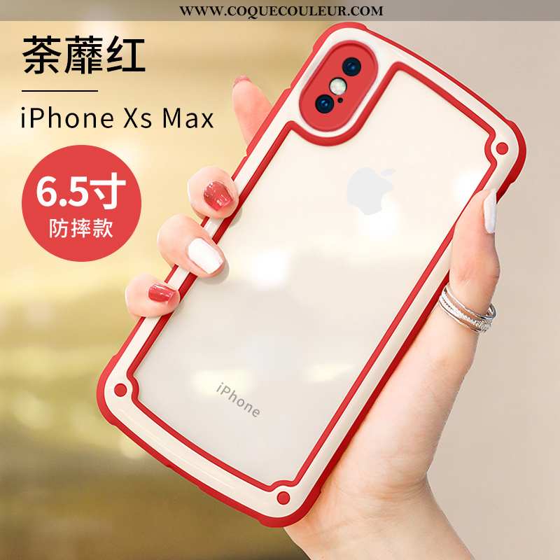 Étui iPhone Xs Max Silicone Tendance Téléphone Portable, Coque iPhone Xs Max Protection Charmant Ros