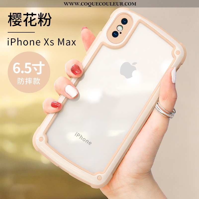 Étui iPhone Xs Max Silicone Tendance Téléphone Portable, Coque iPhone Xs Max Protection Charmant Ros