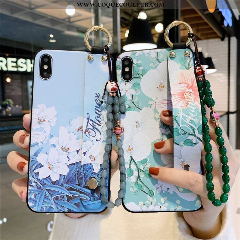 Coque iPhone Xs Max Protection Tout Compris Lis, Housse iPhone Xs Max Vintage Téléphone Portable Ver