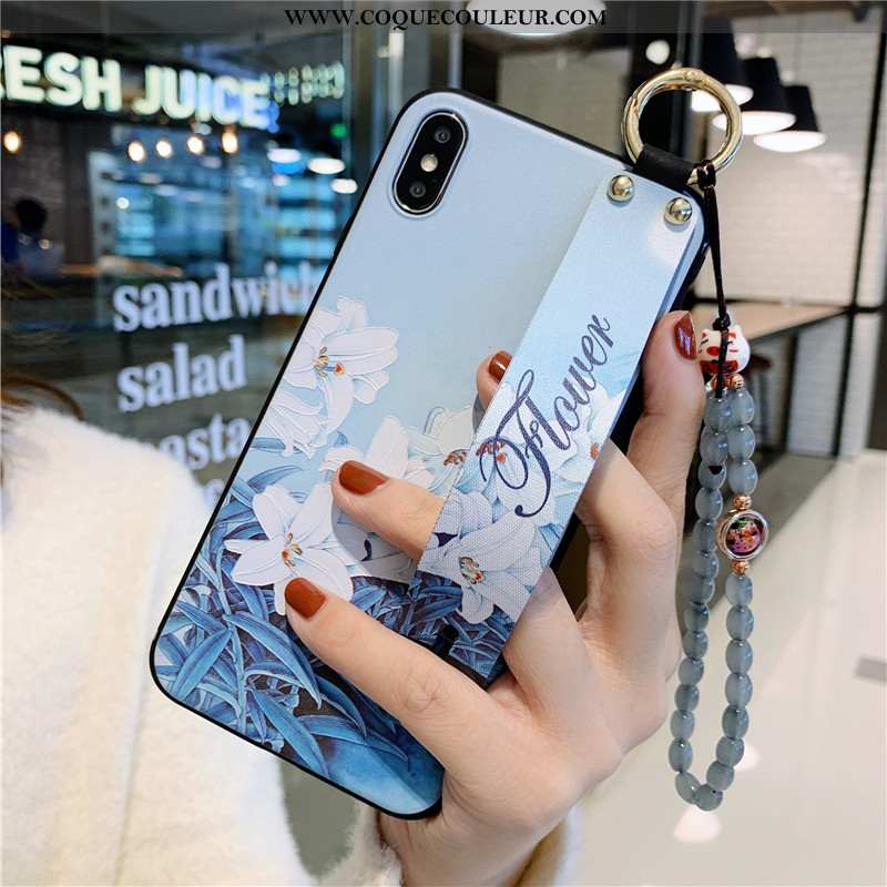 Coque iPhone Xs Max Protection Tout Compris Lis, Housse iPhone Xs Max Vintage Téléphone Portable Ver