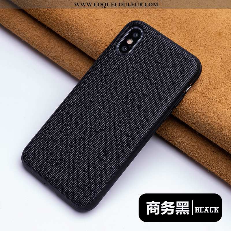 Housse iPhone Xs Max Personnalité Protection Qualité, Étui iPhone Xs Max Créatif Fluide Doux Noir